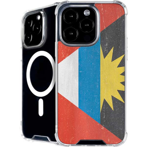 Antigua and Barbuda Flag Distressed iPhone 16 Pro Max MagSafe Case